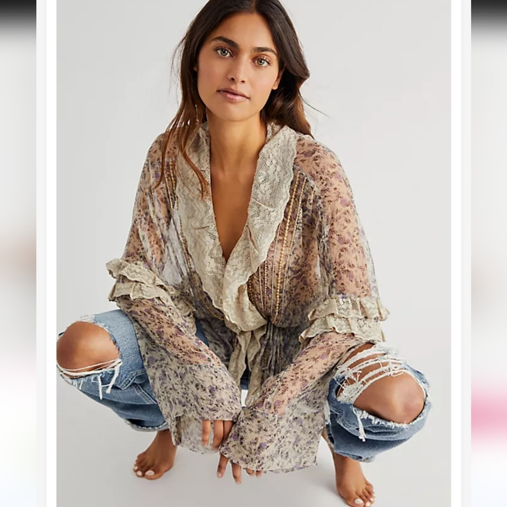 RARE Vintage FP Esme Bed Jacket